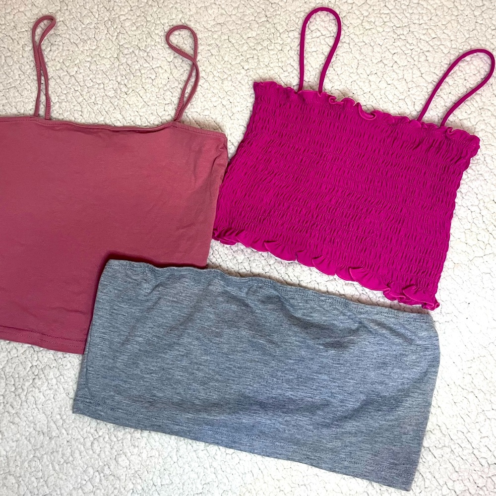 Bundle of 3 cropped tops for the price of 1